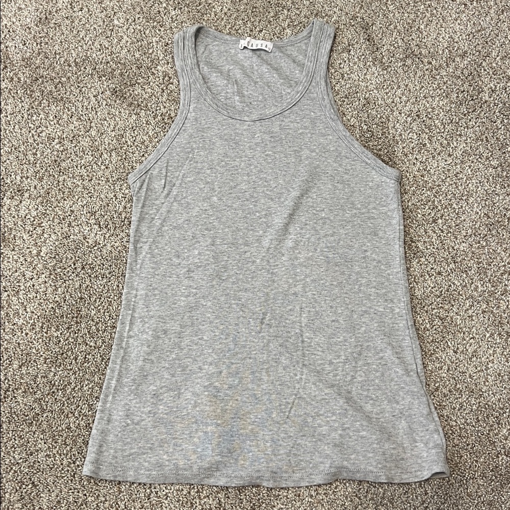 LACAUSA Heather Gray Tank Top